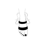 Clear Sandal Straps that secure on both sides.