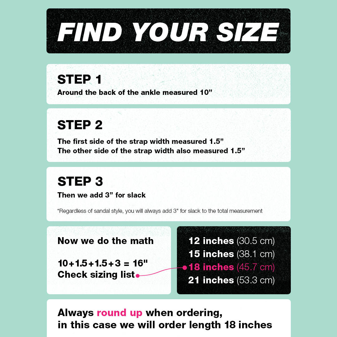 Clear Sandal Straps with three steps.