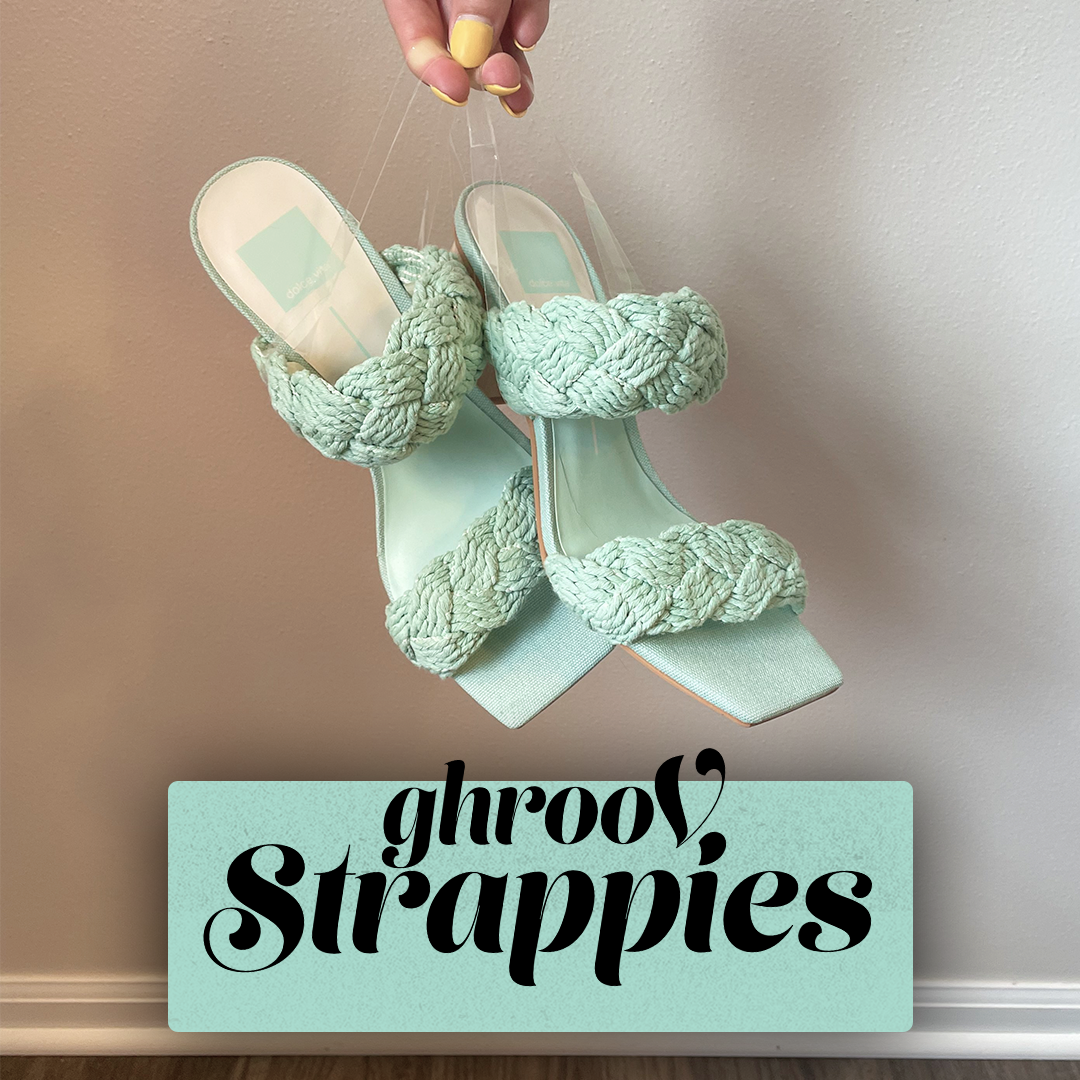 Clear Sandal Straps hold them by their straps.