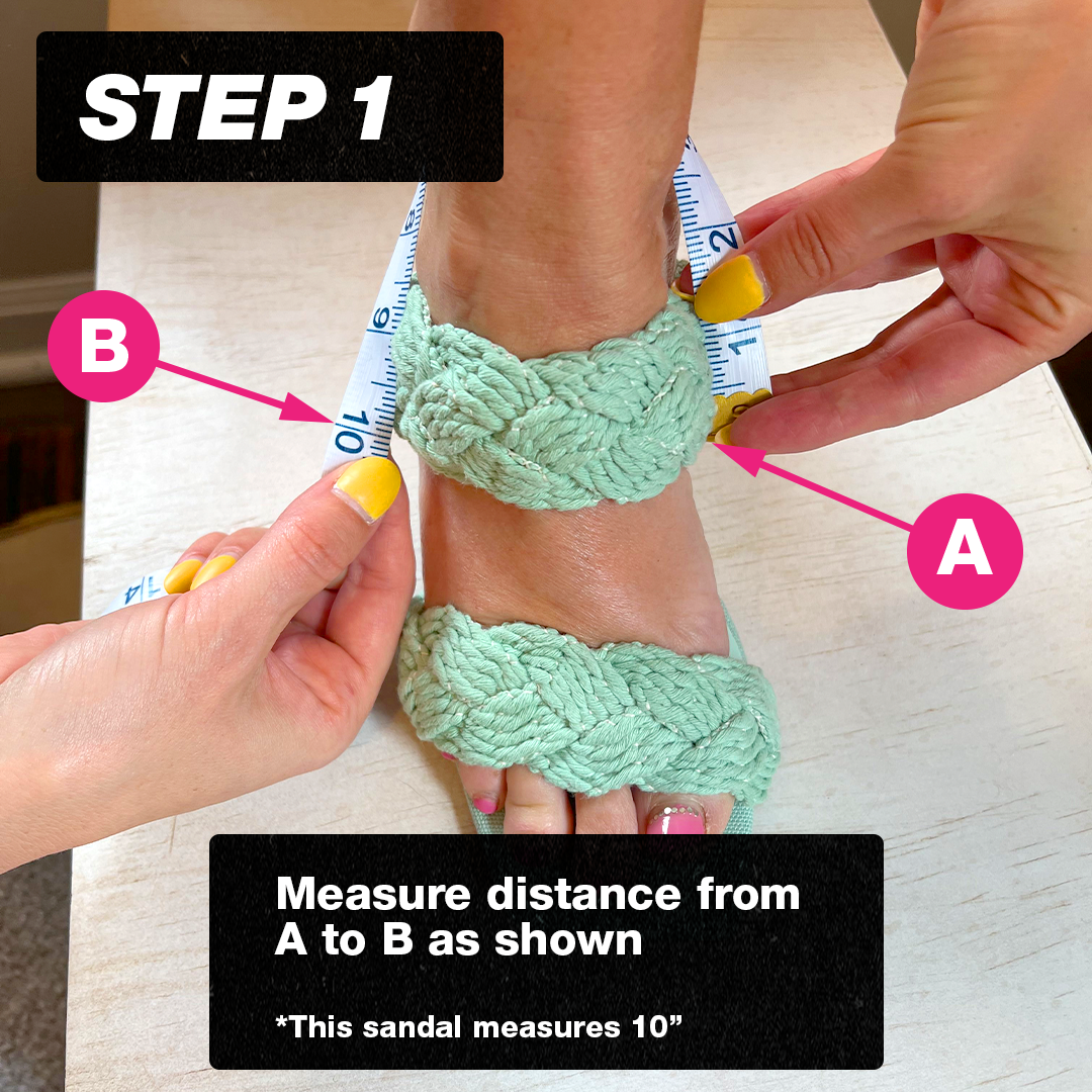 Clear Sandal Straps, find your length.