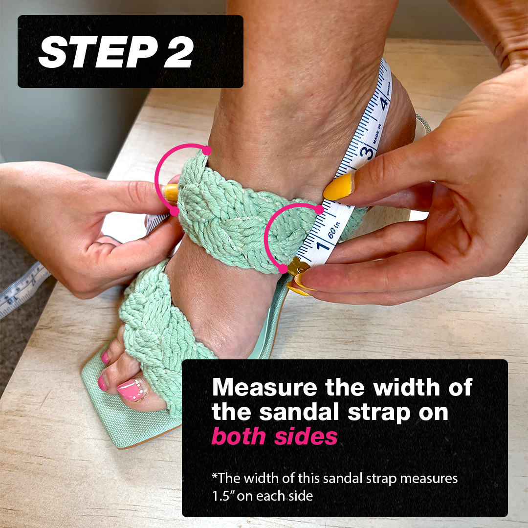 Clear Sandal Straps to measure.